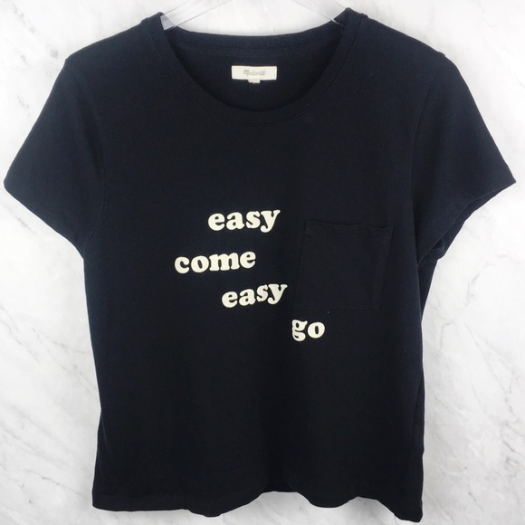 Madewell Tops - Madewell Black Short Sleeve Easy Come Easy Go Tee
